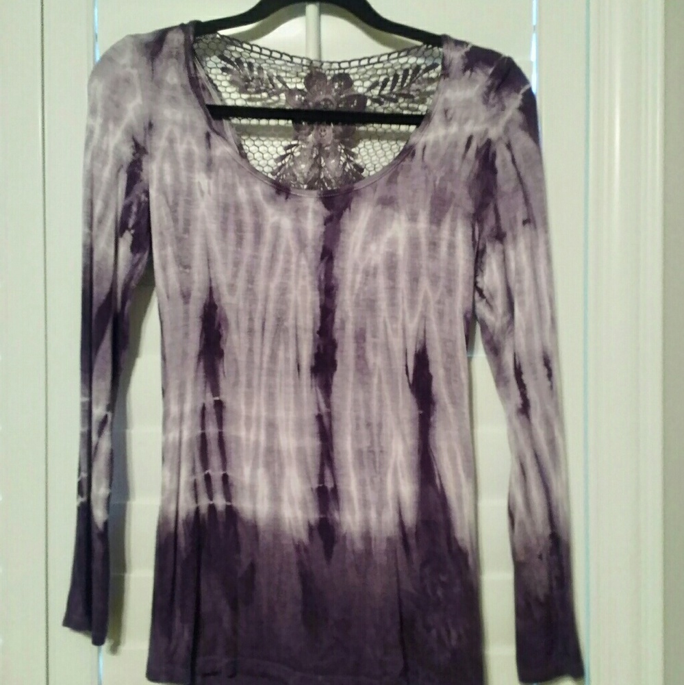 EUC Purple tie dyed top